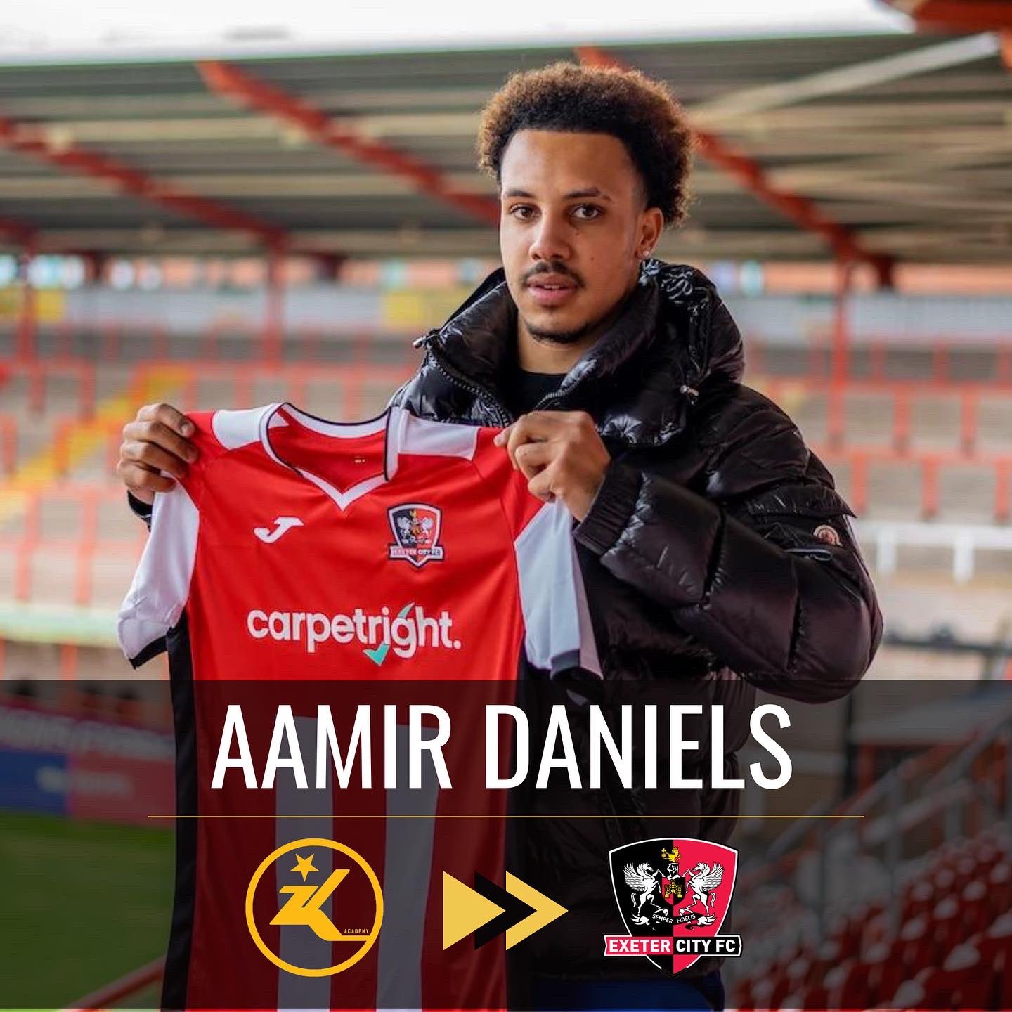 Aamir Daniels signs for Exeter City