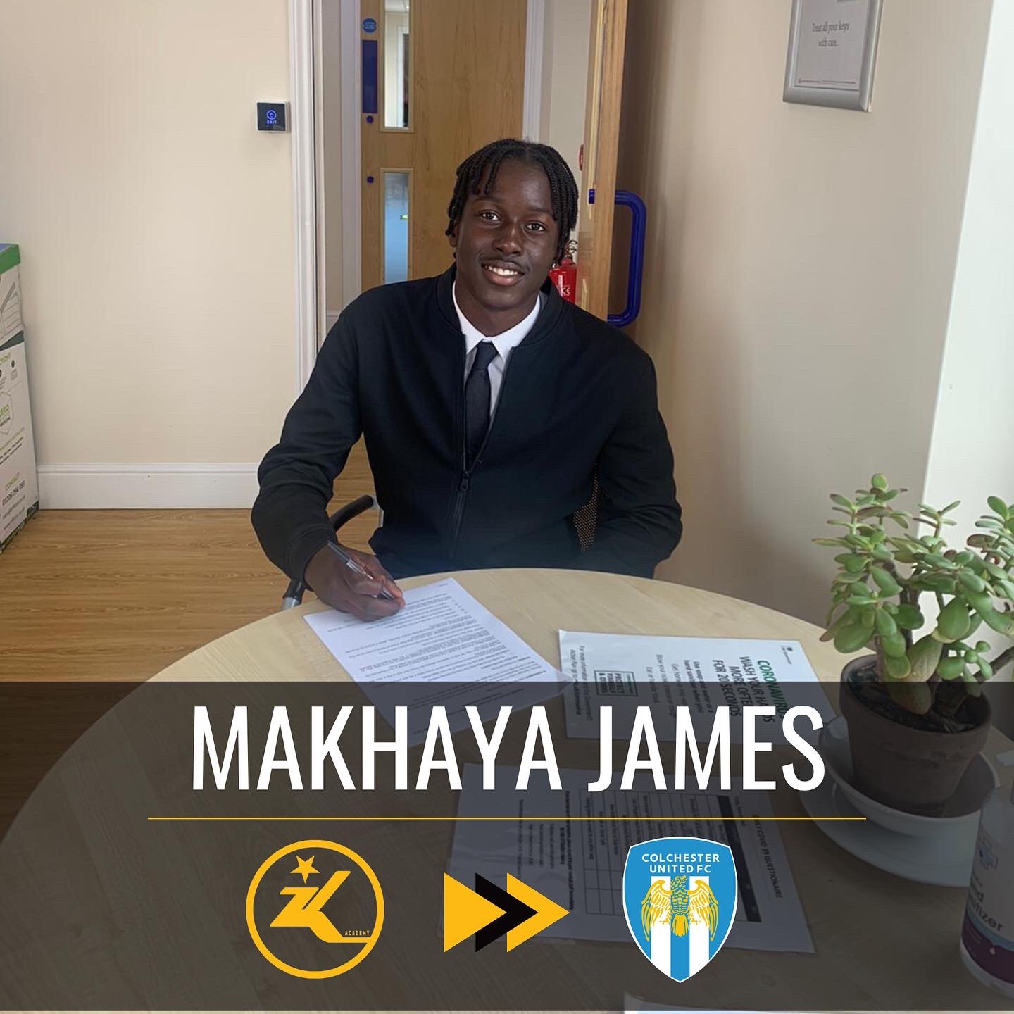Makhaya James signs for Colchester United FC