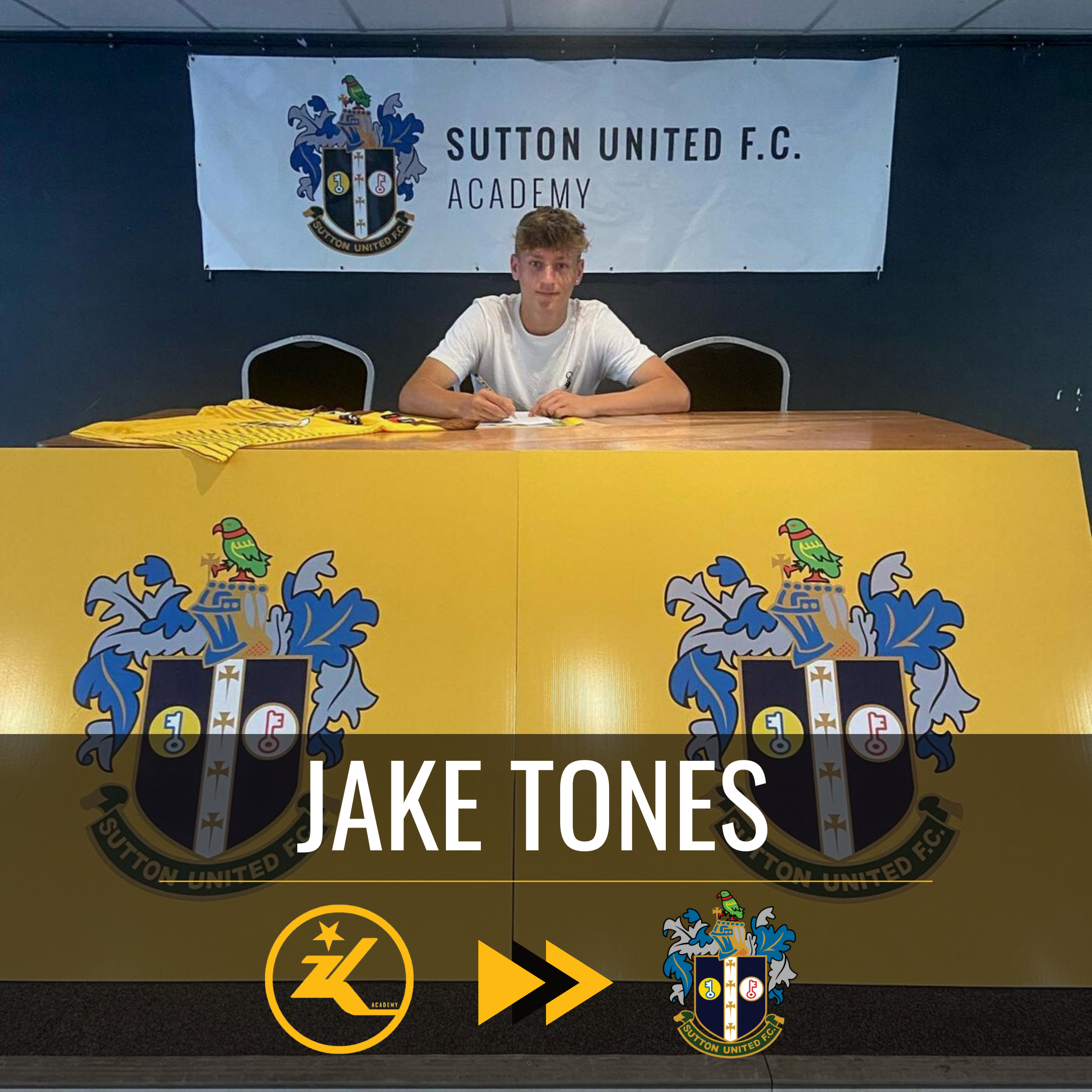 Jake Tones signs for Sutton United