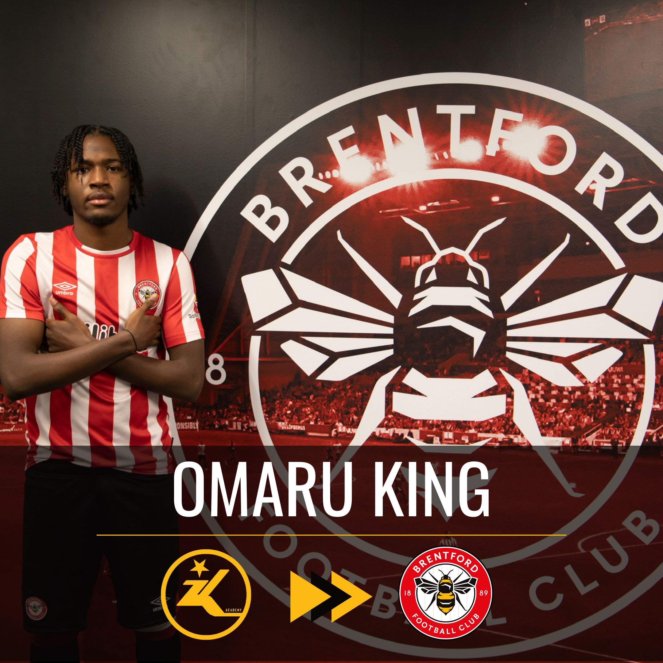 Omaru King signs for Brentford FC